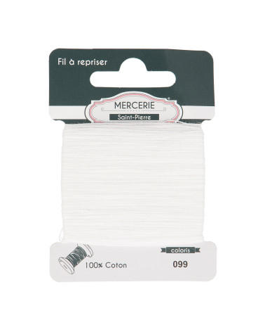 FIL A REPRISER COTON 15 mètres