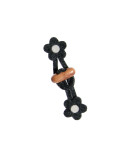 Brandebourg feutrine fleur 10cm anthracite