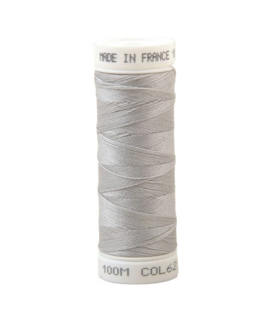 Fil à coudre polyester 100m made in France - gris vent 621