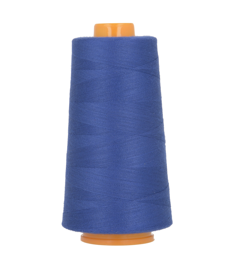 Polyester thread cone 3000m Made in France Bleu Roy