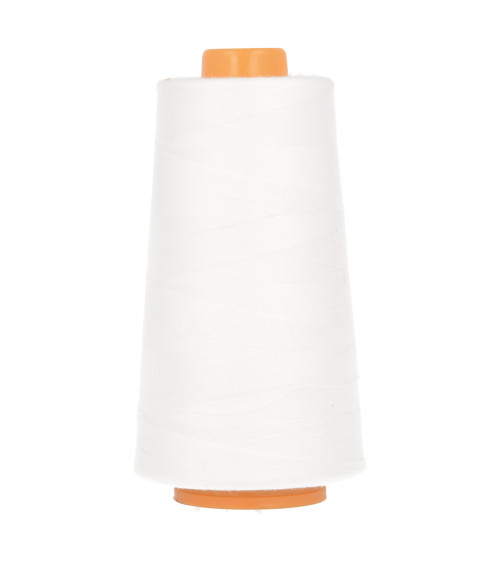 Polyester thread cone 3000m Made in France White