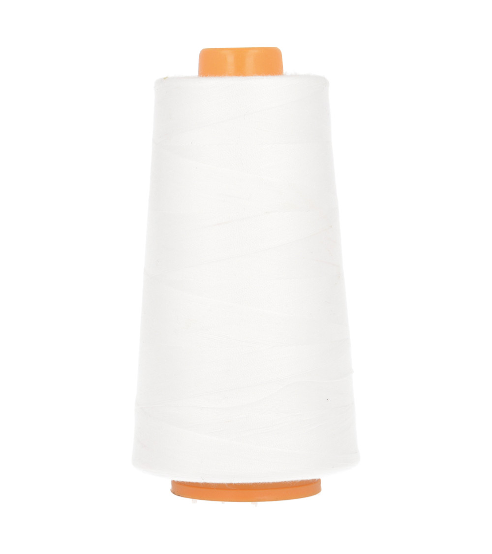 Polyester thread cone 3000m Made in France White