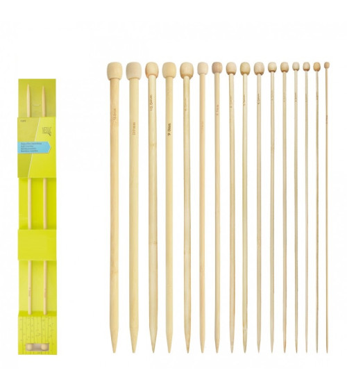Agujas de tejer de bambú