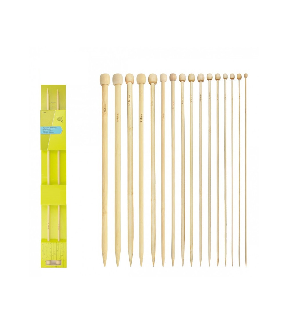 Agujas de tejer de bambú