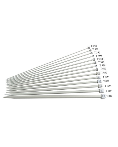 Aiguilles à tricoter en Aluminuim 40 cm