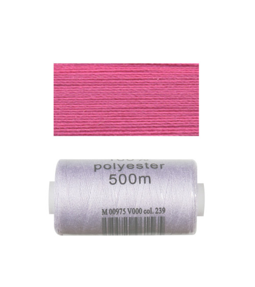 Spool 500m polyester thread Fuschia