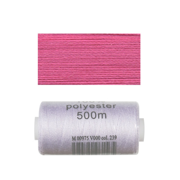 Bobine 500m fil polyester Fuschia