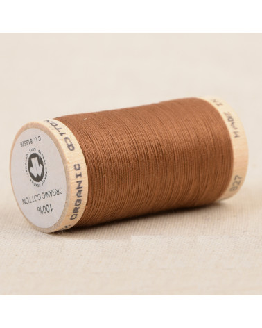 Spool of 100% organic cotton thread 275m Havana