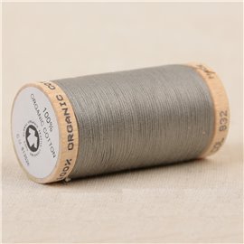 Bobine de fil 100% coton bio 275m gris cendre