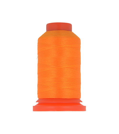 Bobine fil mousse polyester 1000m fabriqué en France pour surjeteuse Orange