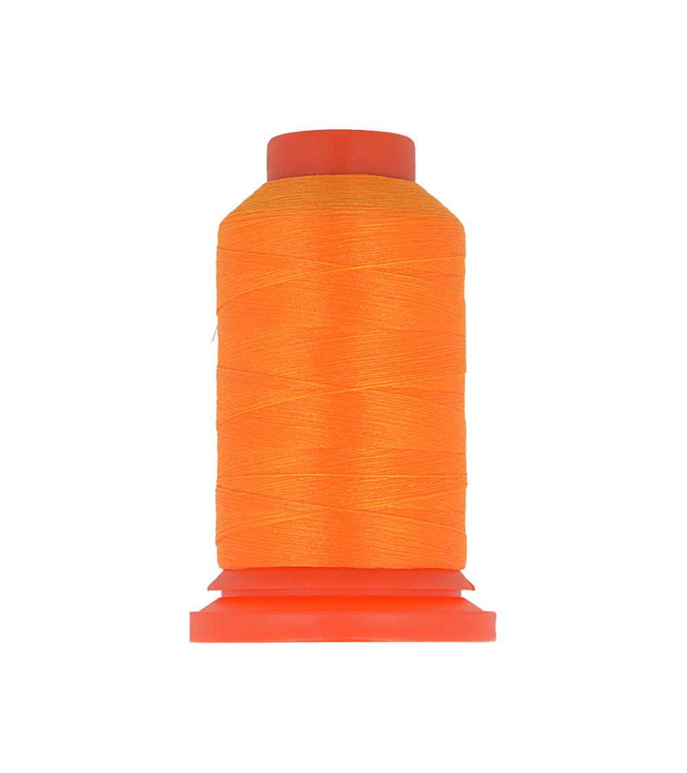 Bobine fil mousse polyester 1000m fabriqué en France pour surjeteuse Orange