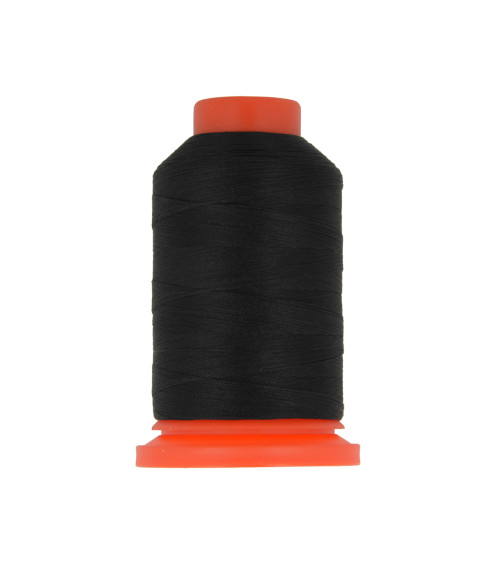 Bobine fil mousse polyester 1000m fabriqué en France pour surjeteuse Noir