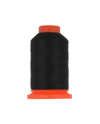 Polyester foam thread spool 1000m made in France for overlocker Black