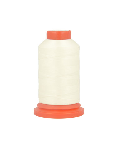 Polyester foam thread spool 1000m made in France for overlocker Cream