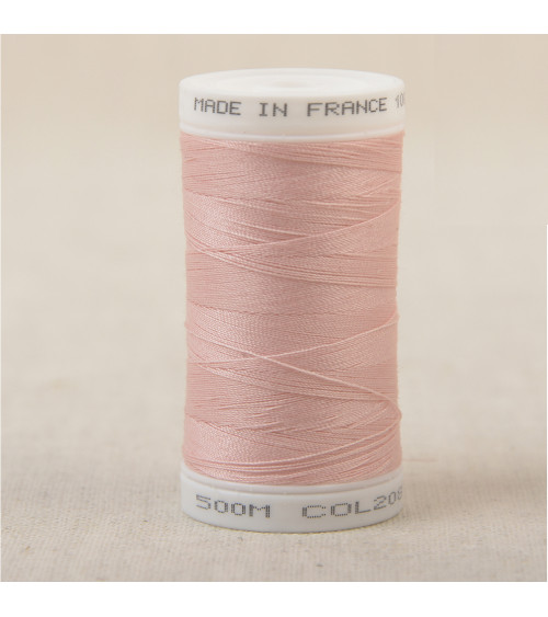Fil à coudre en polyester 500m - Rose dragee C208