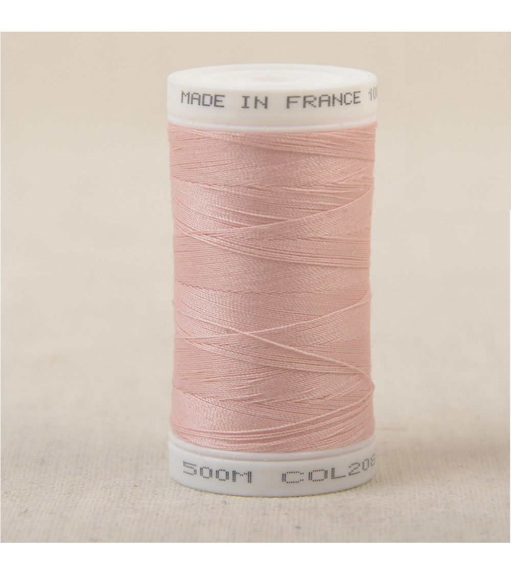 Fil à coudre en polyester 500m - Rose dragee C208 Fil à coudre en polyester 500m - Rose dragee C208