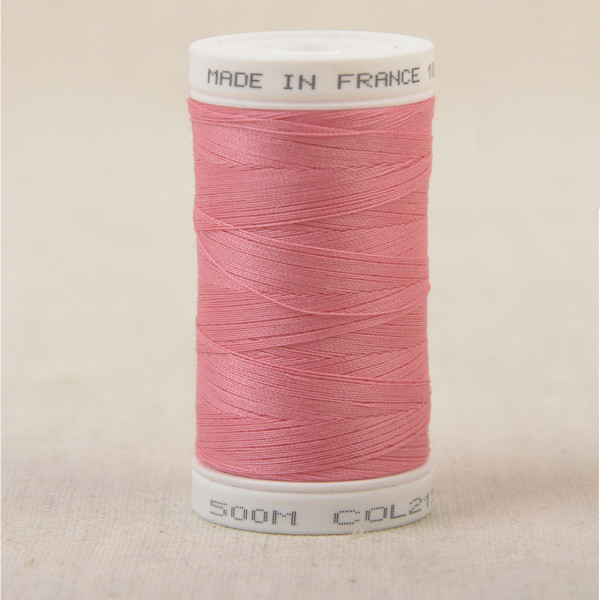 Fil à coudre en polyester 500m - Rose bonbon C215