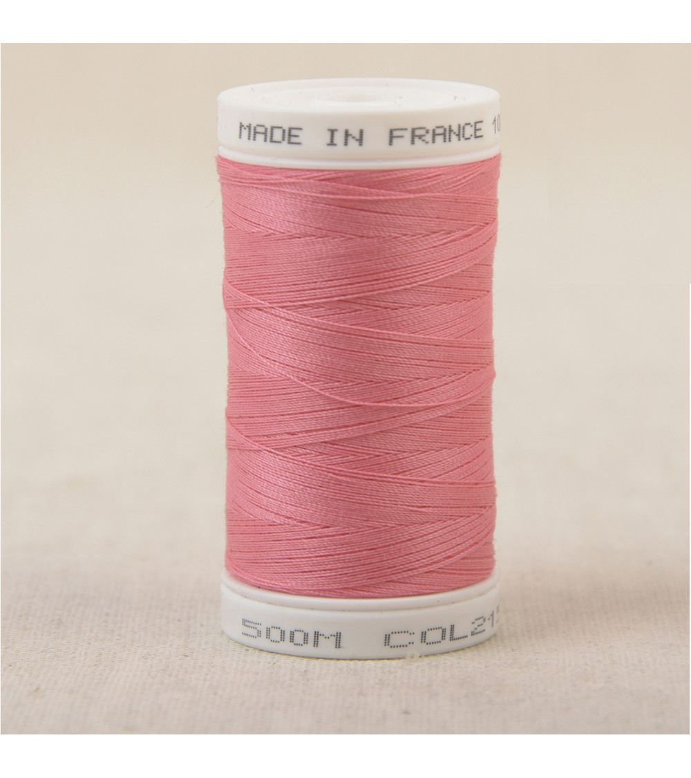Fil à coudre en polyester 500m - Rose bonbon C215 Fil à coudre en polyester 500m - Rose bonbon C215