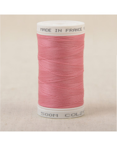 Fil à coudre en polyester 500m - Rose bonbon C215