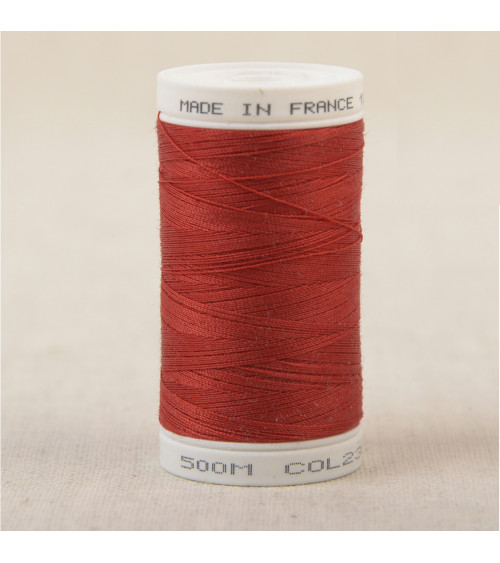 Fil à coudre en polyester 500m - Rouge feu C230