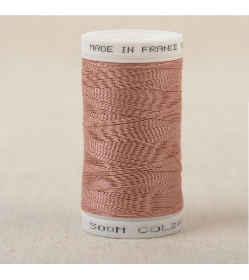 Fil à coudre en polyester 500m - Vieux rose C244 Fil à coudre en polyester 500m - Vieux rose C244