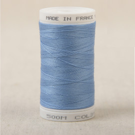Fil à coudre en polyester 500m - Bleu nattier C314