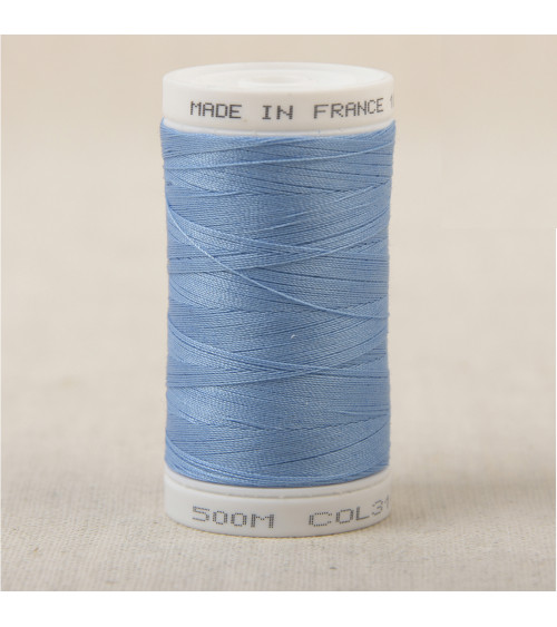 Fil à coudre en polyester 500m - Bleu nattier C314