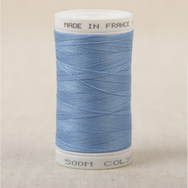 Fil à coudre en polyester 500m - Bleu nattier C314