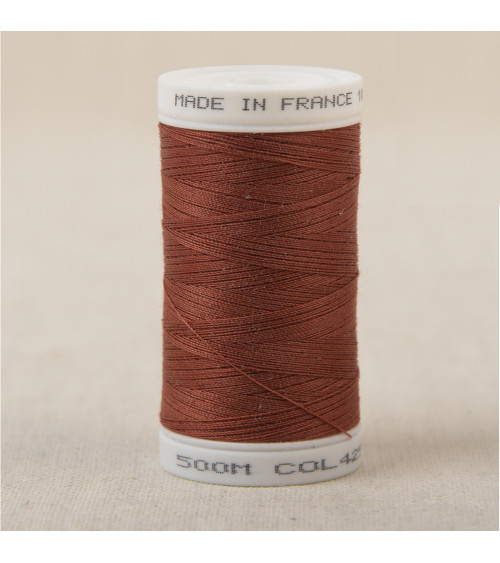Fil à coudre en polyester 500m - Ruoge cuivre C425