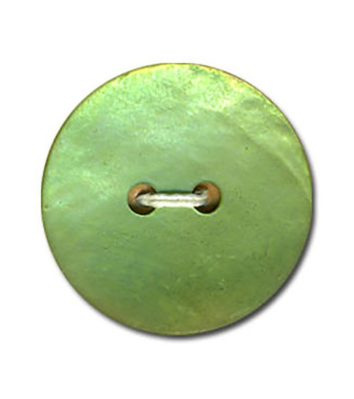 Knopf aus mattem Perlmutt, Farbe Anisgrün