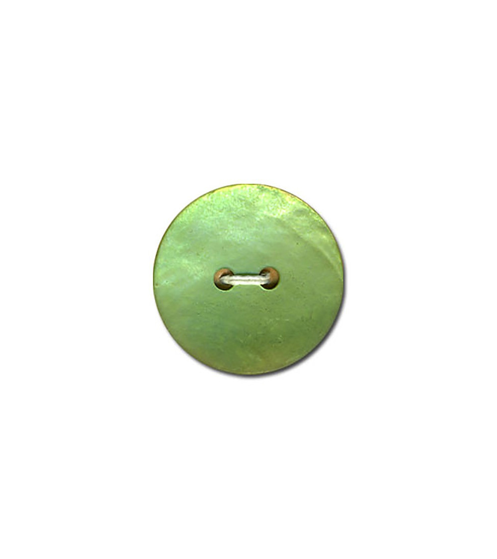 Matte Mother-of-Pearl Button, Anise Green color