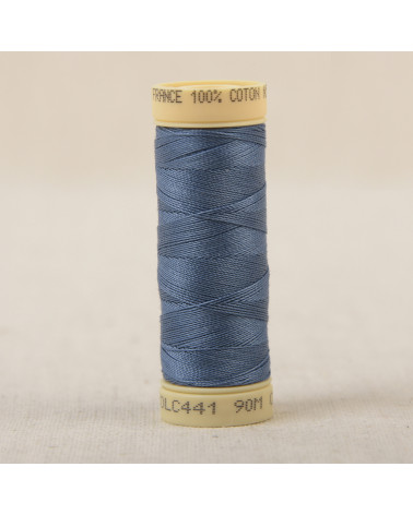 Bobine fil coton 90m fabriqué en France - Bleu roy C441