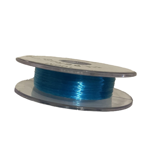 Bobine fil nylon coloré pour perles 100m - Turquoise C017