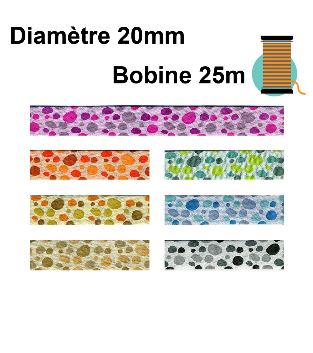 Disquette 25m biais replié cailloux Disquette 25m biais replié cailloux