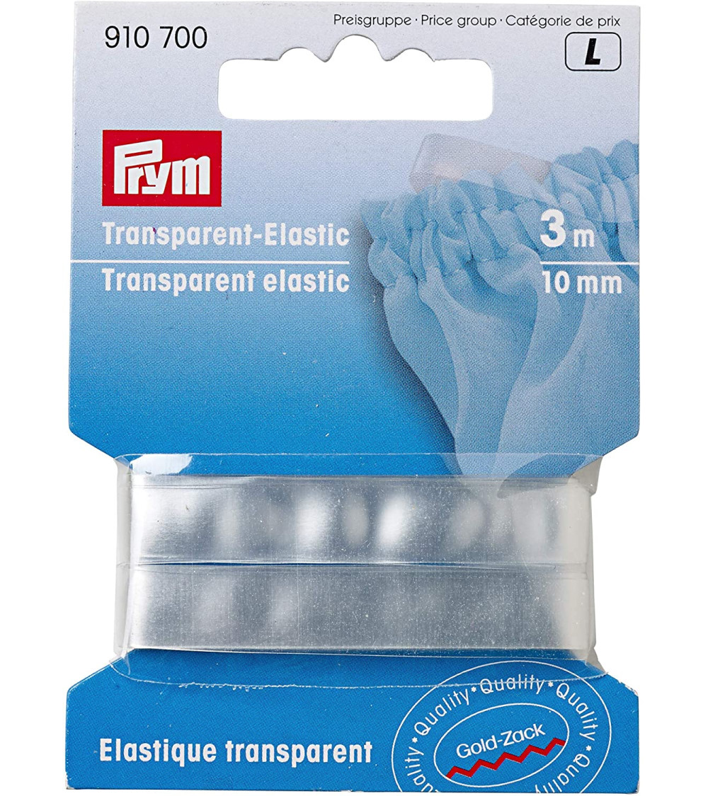 Elastique Prym transparent 3m x 10mm