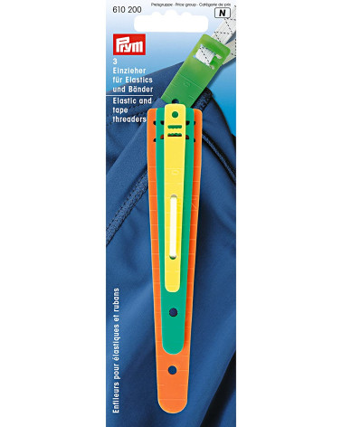 Prym 3-piece threader kit for elastic and ribbons