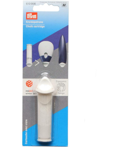 White chalk cartridge refill for tracing wheel