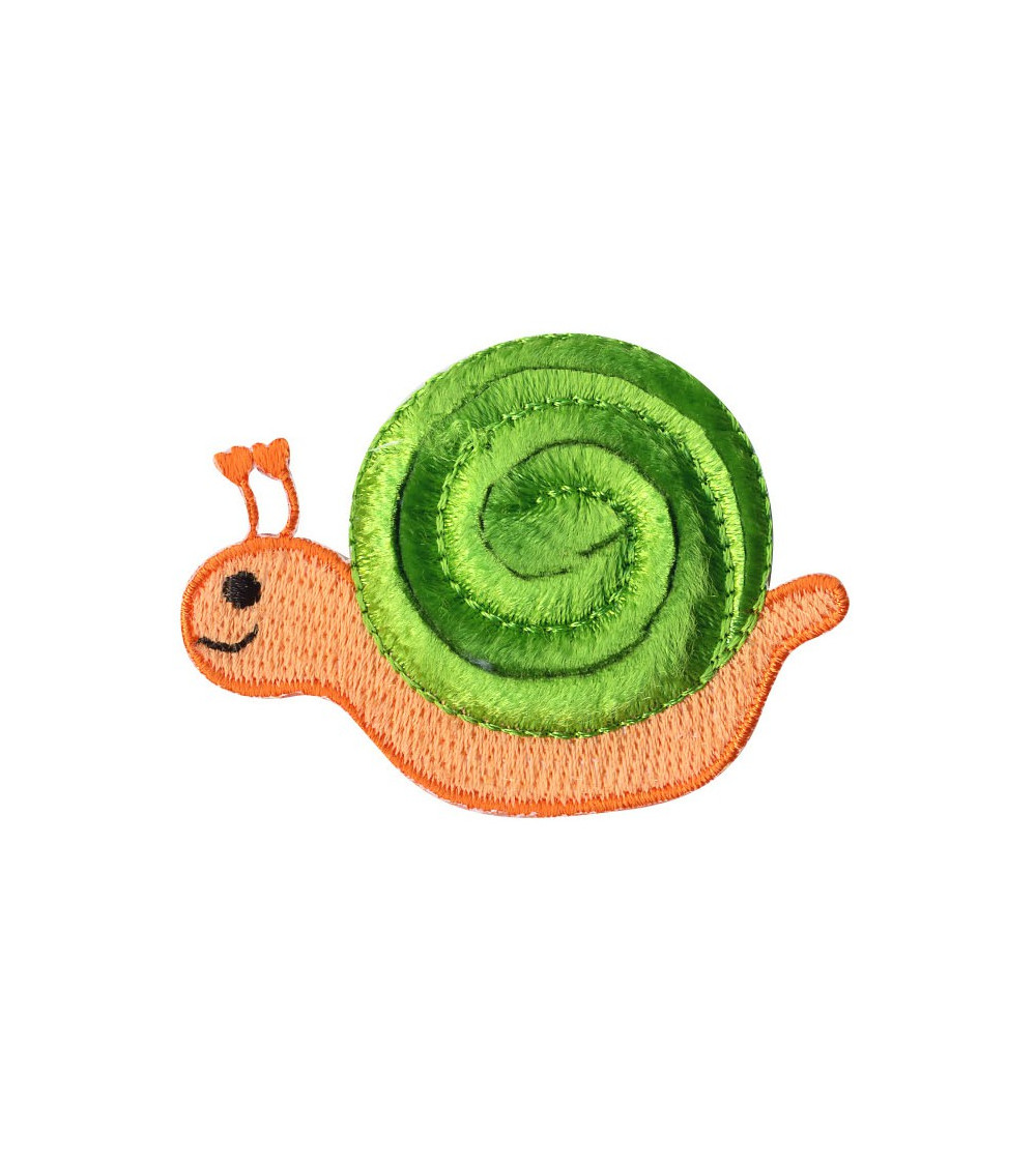 Iron-on snail badge