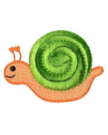 Iron-on snail badge