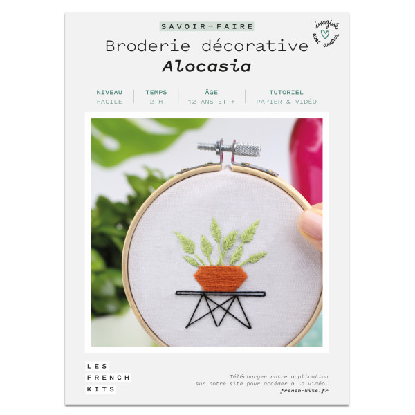 French Kits Broderie décorative Alocasia