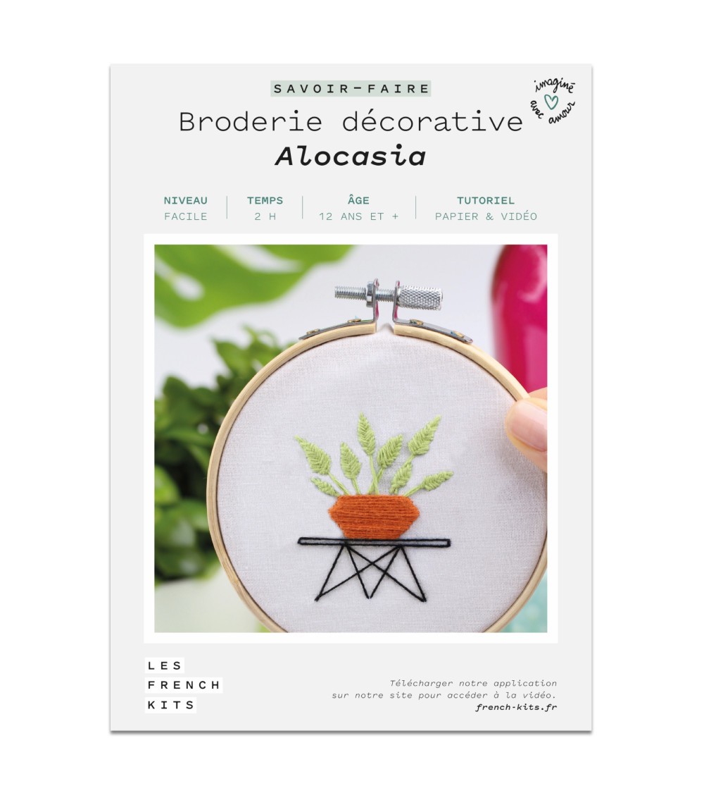 French Kits Broderie décorative Alocasia