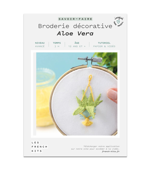 French Kits Broderie décorative Aloe Vera