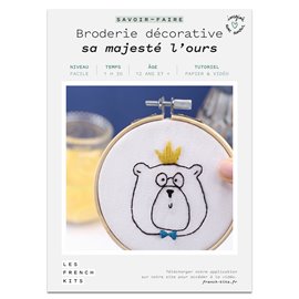 French Kits Broderie décorative Sa Majesté L’Ours