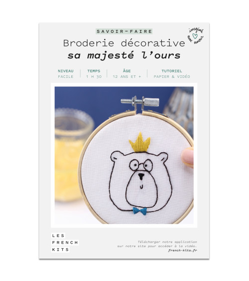 French Kits Broderie décorative Sa Majesté L’Ours