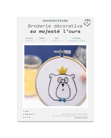 French Decorative Embroidery Kits His Majesty The Bear