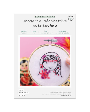 French Matryoshka decorative embroidery kits