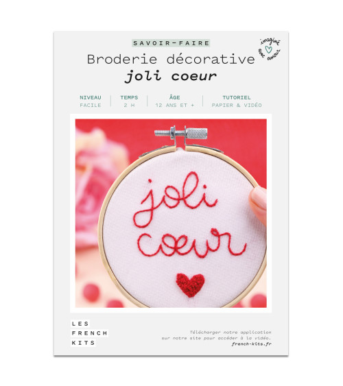 French Kits Broderie décorative Joli Cœur