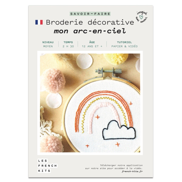French Kits Broderie décorative Arc en ciel