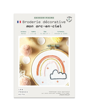French Kits Broderie décorative Arc en ciel