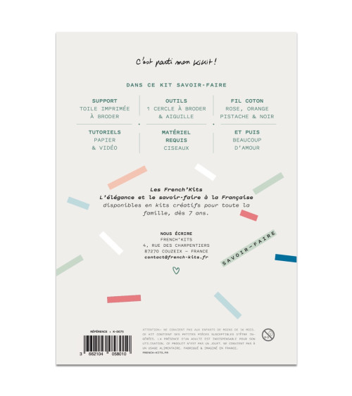 Kits Franceses Bordado decorativo Arcoiris